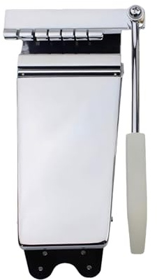 Luwecf Tremolo Bridge für LP E Gitarre Vibrato System Arm Tailpiece Aus Messing Bietet Reiche Tonresonanz für Anfänger Unterricht, Silber