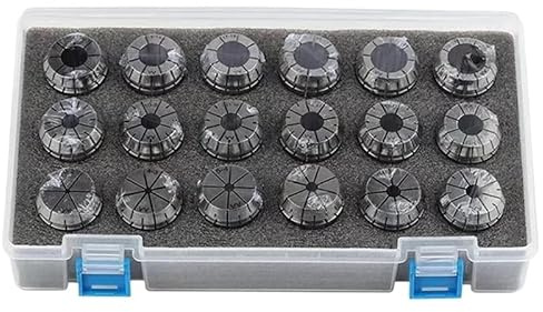 1pc ER ER11 ER16 ER20 ER25 ER32 ER40 Set ER Spring Collet Chuck 0.015mm 0.008mm for CNC Milling Tool Holder Engraving Machine Lathe(A Grade,ER16-10pcs)