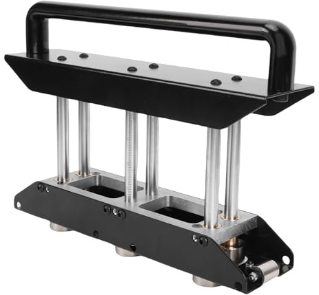 Eminchu Rodillo de Borde de 3 Estaciones para Doblar Materiales de Techos de Metal, Doblador de Rodillo de Borde de Chapa Metálica, Doblador Ajustable para Curvas de 5/8 a 4 Pulgadas, Ideal para