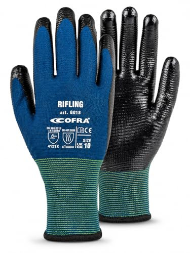 COFRA Guanti da Lavoro Nitrile Resistenti Calore ULTRA GRIP, 6 Paia XXL(11)