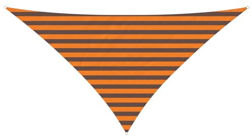 SKTQYQO Vela Ombreggiante Triangolare 5 x 6 x 6 m Arancione e Marrone