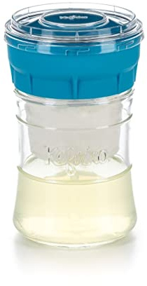 KEFIRKO Cheese Maker - El Set Ideal para Preparar Queso de Kéfir en Casa | Pack Cheesemaker + Librito de Recetas Descargable en PDF | 848 ml | BPA Free | Azul