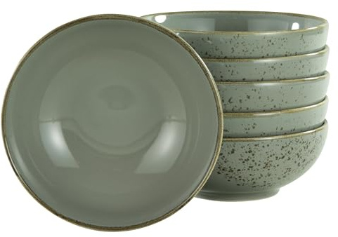 Creatable, 22049, Serie Nature Collection, 6-teiliges Geschirrset für 6 Personen, Mehrzweckschale aus Steinzeug, spülmaschinen- und mikrowellengeeignet, Qualitätsproduktion