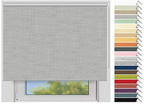 EFIXS Thermorollo Maxi - 32 mm Welle - Breiten: 60-240 cm - Höhen bis 240 cm - Hier: 220 cm x 190 cm (Stoffbreite x Höhe) - Melange (064) - Hitzeschutzrollo - Verdunklungsrollo