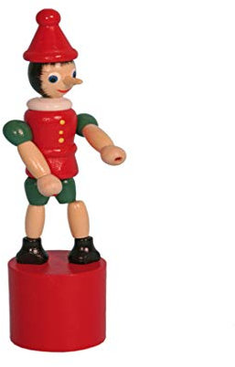 Gioco snodabili Pinocchio, set 3 pezzi in legno, cm 13