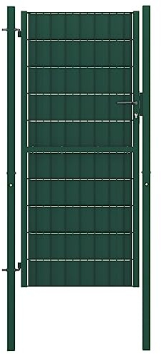 vidaXL Gartentor aus PVC und Stahl 100 x 124 cm Grün