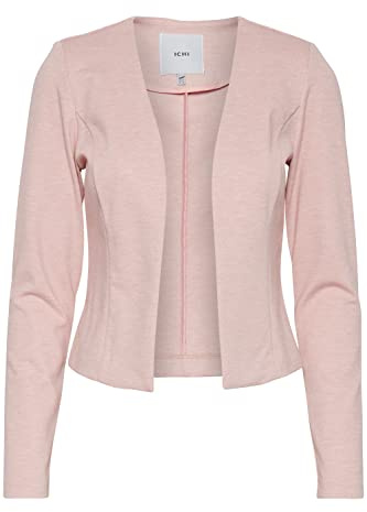 ICHI IHKATE SHORT BL Damen Blazer Kurzblazer Jacke Kurzblazer mit Stretch, Größe:XS, Farbe:Rose Smoke Melange (1415061)