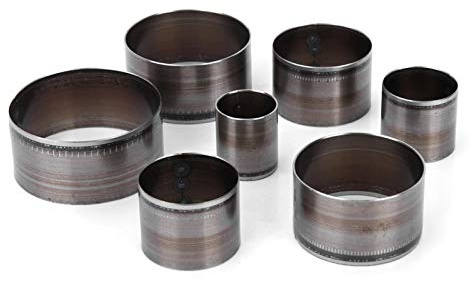Annadue Perforadora de Cuero de 7 Piezas, 20 mm, 25 mm, 30 mm, 35 mm, 40 mm, 45 mm, 50 mm Juego de Troqueles de punzonado de Corte Redondo, para Tratamiento de Cuero