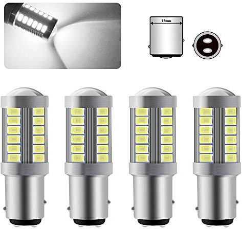 4 X 1157bay15d P21/5W Bombilla LED Blanco Super Brillante 900LM 5630 33 SMD Luz De Marcha Atrás luz de freno niebla traseras posición 12-30 V