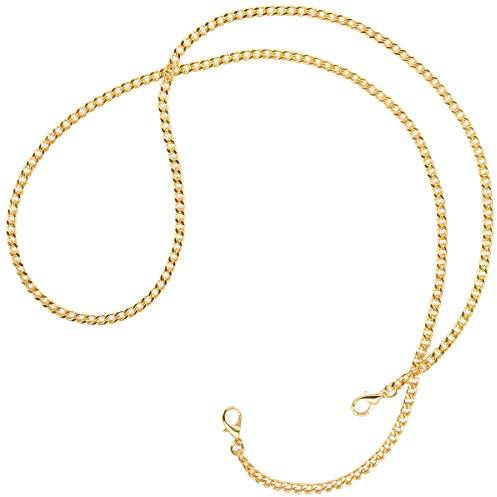 mtb more energy® Chaîne de rechange pour coques de téléphone portable - Métal (doré, classique) - Avec fermoirs mousquetons - Remplacement pour chaîne de téléphone portable - Cordon