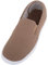 ABSOLUTE FOOTWEAR Mens Casual Slip On Canvas Pumps Trainers with Stripe Design and Twin Gusset - Taupe - UK 9 / EU 43