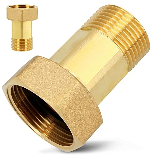DIAMOND® Wasserzähler Verschraubungen Ø 1 Zoll Überwurfmutter IG x 3/4 Zoll Außengewinde | Messing Anschluss-Verschraubung Mit Dichtungsring Oring Rohrverschraubung Fitting Verbindungsstück Sechskant