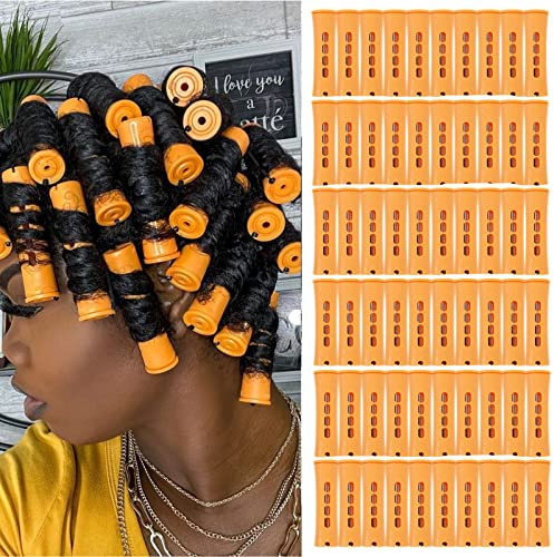60-teiliges Dauerwellenstangen-Set für natürliches Haar, Kaltwellenstangen, Lockenwickler für Damen, Lockenstäbe für langes, mittelkurzes Haar, Lockenwickler, Styling, Heimwerker, Friseurwerkzeuge