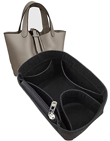 Lckaey Geldbörse Organizer Einsatz für Hermes Picotin 22 mm Taschen Einsatz 1098black -M