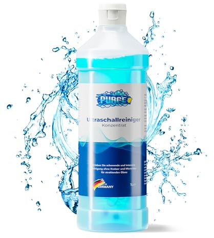 PURGE Ultraschallreiniger Konzentrat | 1:100 | Brillen & Schmuck Reinigung | Ultraschallreiniger Flüssigkeit für Ultraschallreinigungsgerät Brille & Silberschmuck Reiniger | Schmuckreiniger