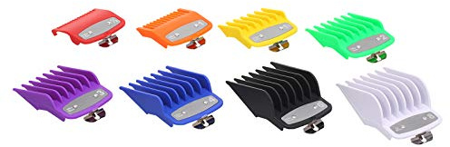 Sunydog 8-teiliges Kamm-Set, Haarschneidekamm, Friseurkamm, buntes Haarschneidekamm-Set, kompatibel mit dem elektrischen Haarschneidemaschine Wahl