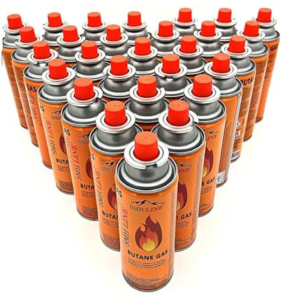 SMH LINE® 4 x butangaspatron 227 g gaspatroner MSF-1A bunsbrännare campingspis gasspis gasvärme lödbrännare