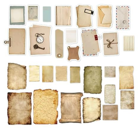 90 pegatinas retro para diario, estilo pergamino, decoración para libros, álbumes de fotos y accesorios para revistas - Scrapbooking