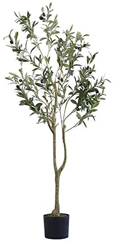 Fake Plants Artificial Tree Olive Light Green Plants In Pot Large Fake Tree Plant For Home Office Decor Green Artificial Plants Home Office Garden Decoration