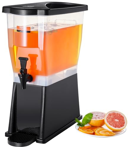 VEVOR Beverage Dispenser, 3 Gallon Drink Dispenser for Parties, Plastic Juice Dispenser with Stand Spigot Lid, Iced Tea Lemonade Juice Water Dispenser, for Restaurants, Hotels, Parties