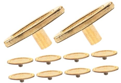 Parliky 10pcs Music Box Winding Keys Replacement Metal Handles Diy Accessories Standard 10mm Gold Clockwork Parts for Windup Jewelry and Mechanical Music Boxes
