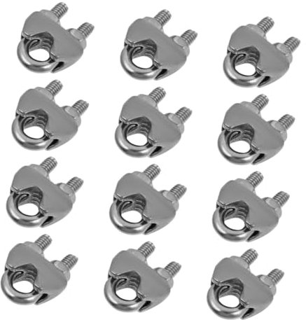 Anneome 12 Stück U-bügel Seilklemmen Edelstahl 304 Drahtseilklemmen Kompakt Für Drahtseilbefestigung Und Kabelklemmen Vielseitig Zur Sicherung Und Aufhängung