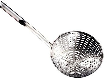 COLLBATH Ergonomischer Sieblöffel Aus Edelstahl Für Pasta Küchenbratlöffel Haushaltskochsieb