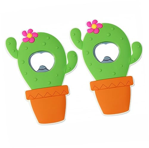 MOLUCKFU 2pezzi Apribottiglie Forma Di Cactus Con Magneti Per Frigorifero Calamite Creative Per Casa e Ufficio Rimozione Facile Dei Coperchi Design Innovativo e Funzionale