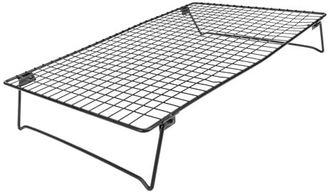 Dilwe Cookie Cooling Rack, Foldable Design for Easy Storage and Cleaning, Carbon Steel Wire Rack for Cooking, Baking, Barbecue