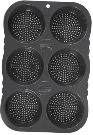 Cabilock Per Muffin Silicone Riutilizzabile e Antiaderente Teglia Per Cupcake Silicone Alimentare Vassoio Per Dolci e Cavità Colore Grigio