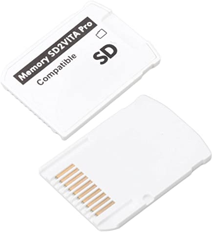Micro Storage Card Slot Adapter for PS VITA, Memory Card Adapter 2 for PS VITA 1000 2000 with HENkaku Enso Firmware accessories, ABS White