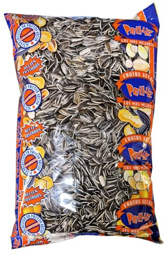 Pipas de Girasol Crudas 1 Kg - Deliciosas Pipas con Cáscara - Marca Pelluz