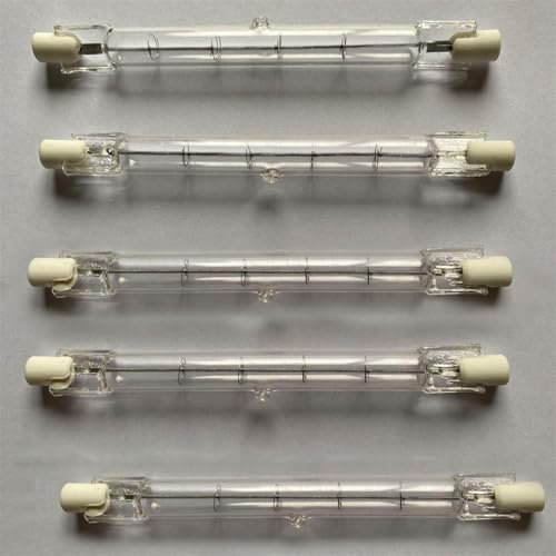QIROGKC Halogenlampe R7S 254 mm 230 V 1000 W dimmbar T3 J Typ R7S Halogenstrahler linear J254 1500 W warmweiß 5 Stück 1500 W