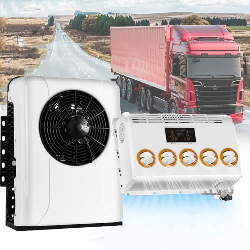 Climatiseur éLectrique DC Pour Camion, Camping-Car, Fourgon, Climatiseur éLectrique Universel Pour Automobile, Unité De Climatisation Pour Camping-Car, Grue, Tracteur, SUV,White-24V