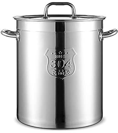 GXXINGIN Olla de Acero Inoxidable 304 con Tapa, Ideal para cocinar al Vapor, halógeno o Aceite, para Cocina de Gas o de inducción (tamaño: 10 L)