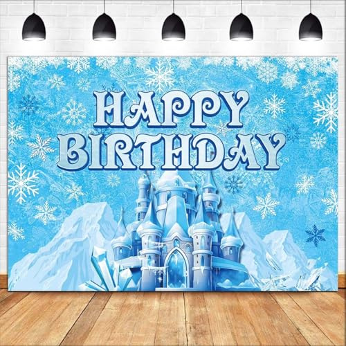 Toile de fond en forme de flocon de neige bleu, décoration de fête de princesse, accessoire de décoration d'anniversaire, accessoire de décoration fantaisie, flocon de neige pour fête, accessoires