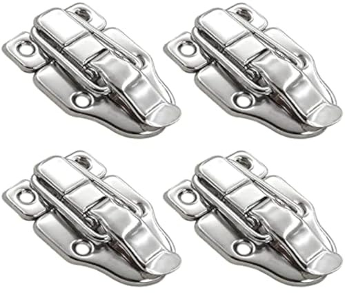 4 stabile Knebelverriegelungsklemmen, antikes Kastenschloss, Schnalle, Flugkoffer, Verriegelung für Schrank, Holzkoffer, Box