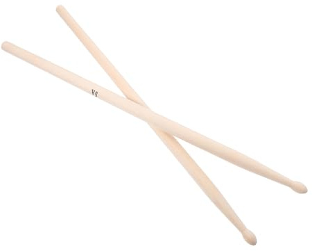 SUPVOX Baquetas De Roble 5a Para Batería, Palillos De Percusión De Madera Natural, Juego De 2 Piezas Color Madera, Accesorio Profesional Para Instrumentos De Percusión, Uso Para Niños y Adultos