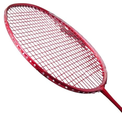 ZQINGQING Badminton Set Raqueta de bádminton Fibra Carbono con Bolsa Cuerdas Raquetas Profesionales(Red)