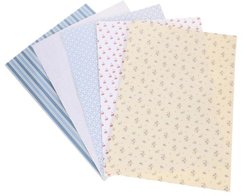 Gogogmee 5 Láminas Autoadhesivas de Papel Pintado para Casas de Muñecas Tamaño A4 Diseño para Sala y Dormitorio Papel Tapiz Miniatura Decorativo para Accesorios de Casas Pequeñas