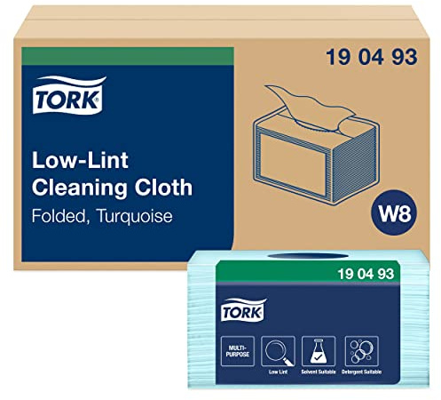 Tork Rengöringsduk Precision turkos W8, lämplig för lösningsmedel, 8 x 75 dukar, 190493