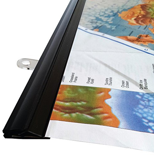 goKelvin 121,9 cm Hängeschienen für Poster, Schilder und Karten (schwarz)