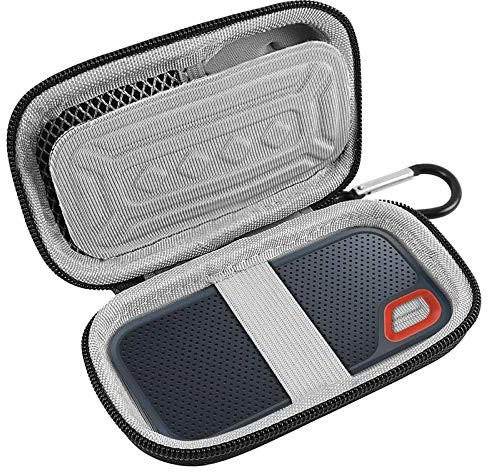 Hartschalenhülle kompatibel für SanDisk 500 GB/250 GB/1 TB/2 TB Extreme Portable SSD - SDSSDE60-500G-G25, auch passend für Sandisk Pro (Schwarz)-Blau