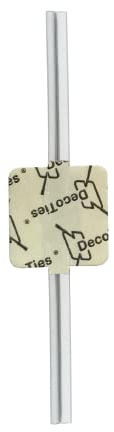 DECOTIES Brand Fasteners, Stick & Twist Decorating Ties for Hanging Light Strings, Garlands, Streamers, Light Curtains, Vines, Lightweight Decorations on Various Surfaces, Removable, Clear Ties