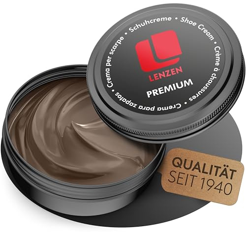 Lenzen skokräm I skokräm och vård av slätt och kornigt läder, Medium brun, 50ml