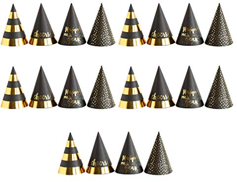 Amosfun 20 Stk Partyhüte Des Neuen Jahres Frohes Neues Jahr Kegelhut 2020 Neujahr Stirnbänder Weihnachtsfeier Hüte Party-papierkegelhut Für Das Neue Jahr Pack Weihnachten Kind