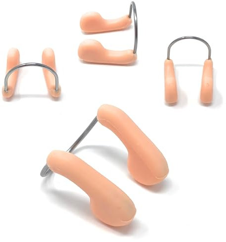 AQASKIN Stringinaso Nuoto Professionale - Tappo Naso Piscina - SCONTI QUANTITÀ - Sport in Acqua - Stringi Naso Bambini e Adulti - Unisex - Nuoto Sincronizzato - Quantità Confezioni: 1-10-25-50-100 PZ