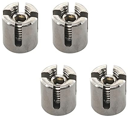 Zerniple M12x6mm Kreuzkabelschellen 4 Stück Edelstahl Kreuzklemme Silber