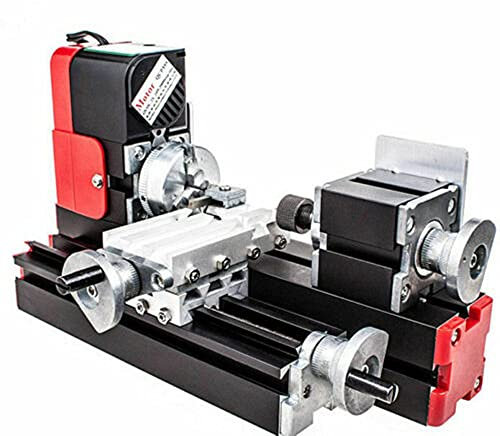 Mini Tornio In Metallo, FAI DA TE Lavorazione Del Legno Mini Tornio DC 12 V Miniatura Manuale Motorizzato Macchina Lavorazione Del Legno Mini Tornio 20000 giri/min