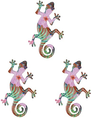 YARNOW 3stücke Gecko Wanddekoration Aus Eisen Stilvolle Hängende Wandkunst Für Wohnzimmer Schlafzimmer Und Garten Modernes Metallornament Für Individuelle Raumgestaltung Und Festliche
